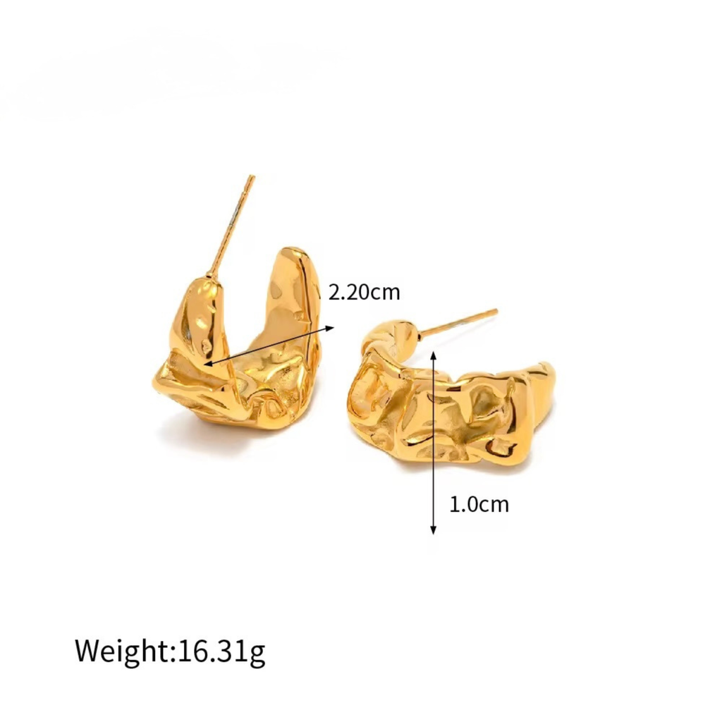 Molten Gold Half Hoops