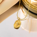 Embossed Rose Necklace