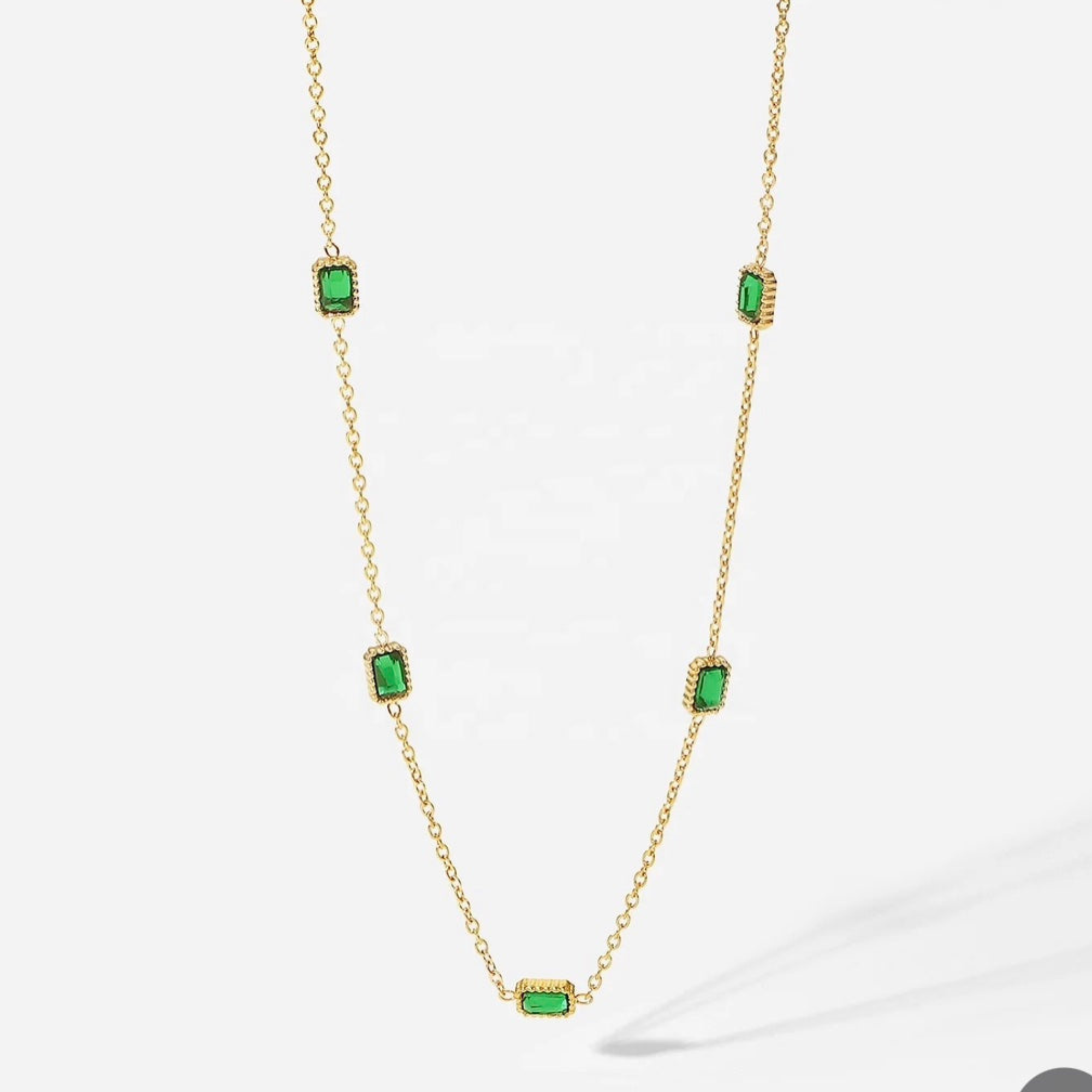 Quinn Green Stone Necklace