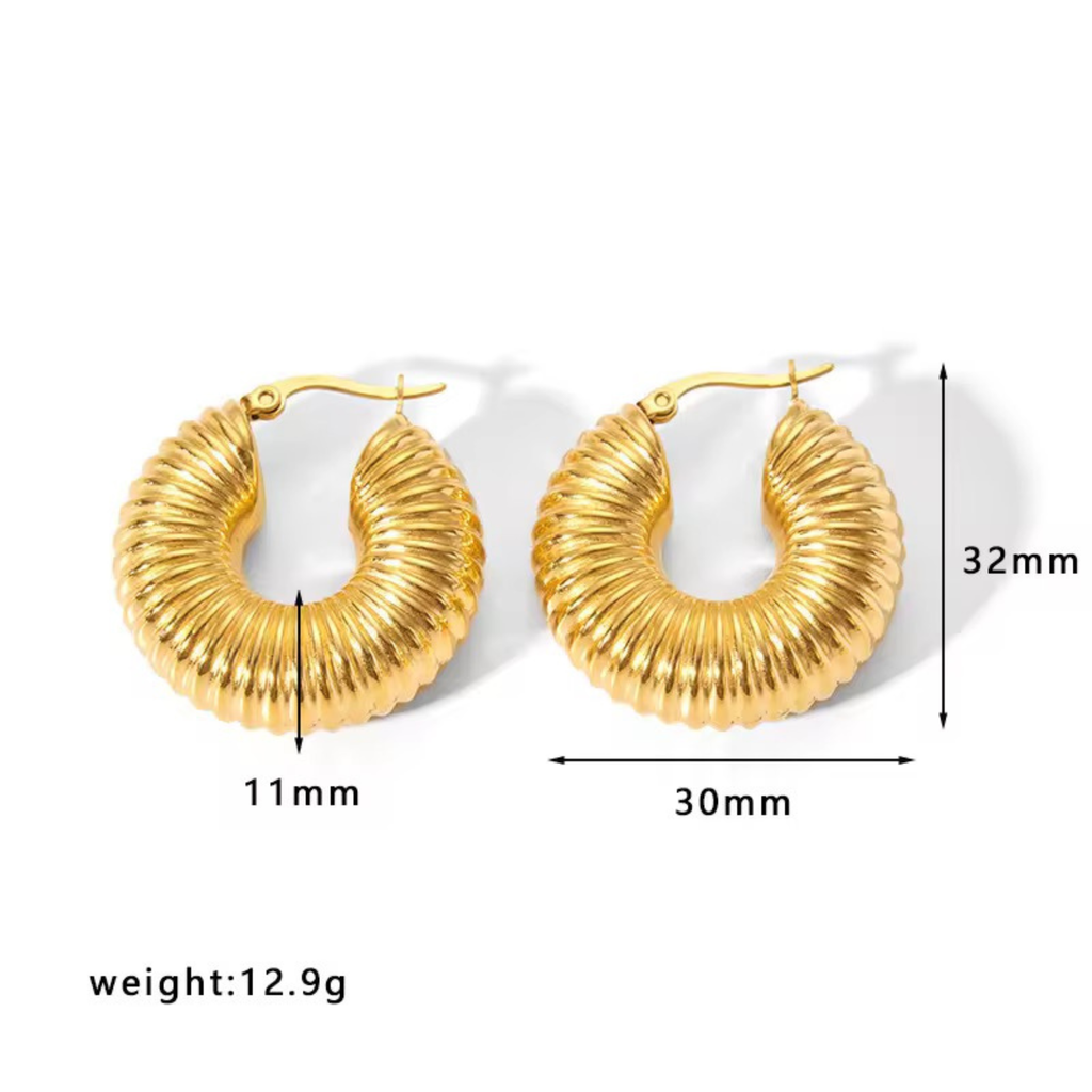 Zeba Coiled Hoops