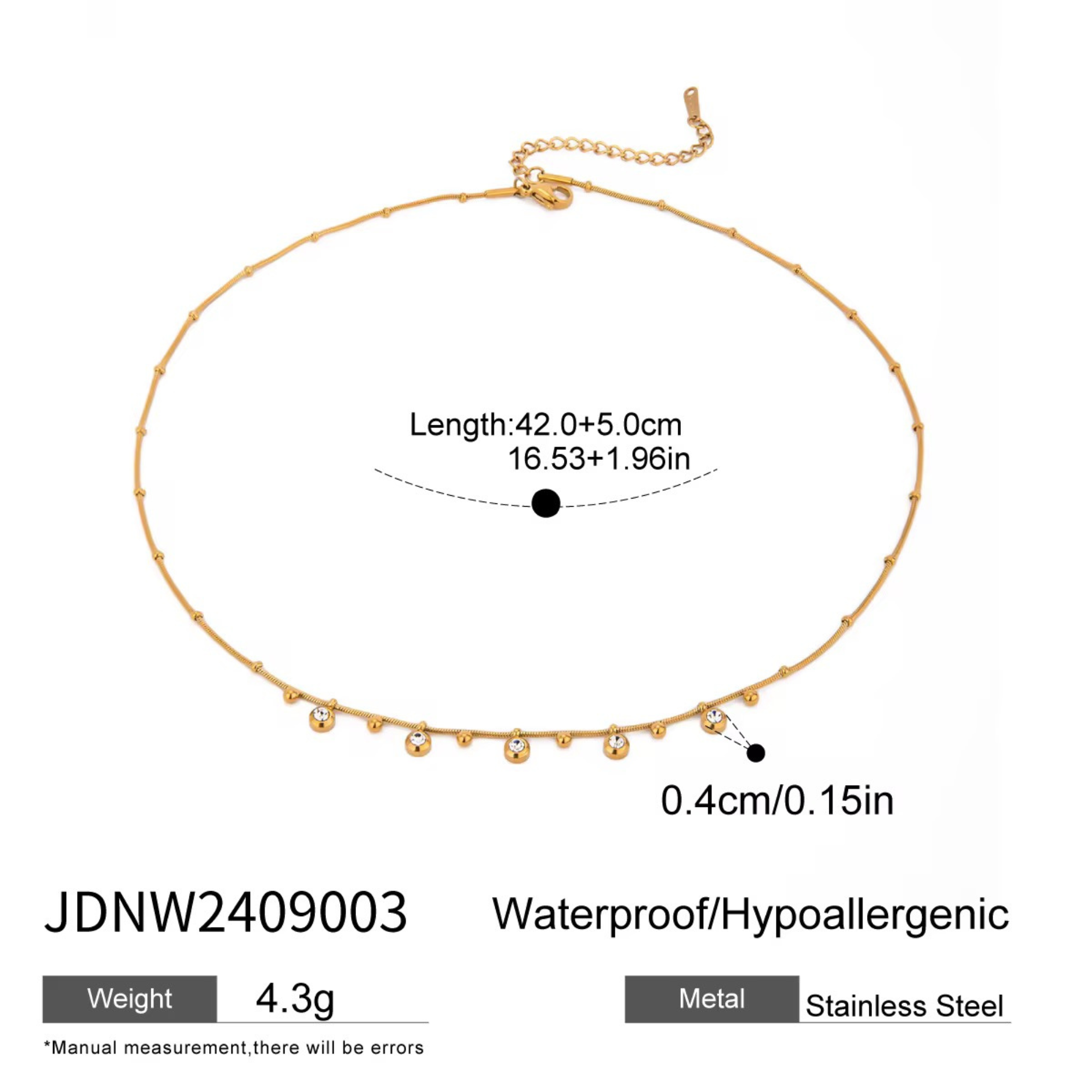 Madeleine Zircon Accents Necklace