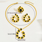 Leaf Trail Set ( Necklace + Earrings + Ring )