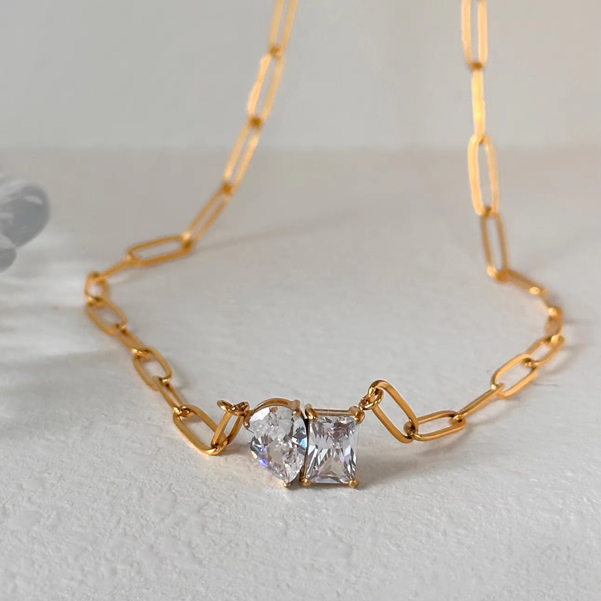 Twinning Zircon Necklace