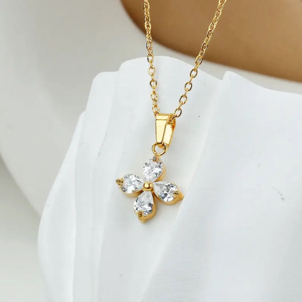 Four Petal Flower Necklace