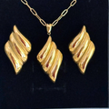 Golden Ripple Set ( Necklace + Earrings)