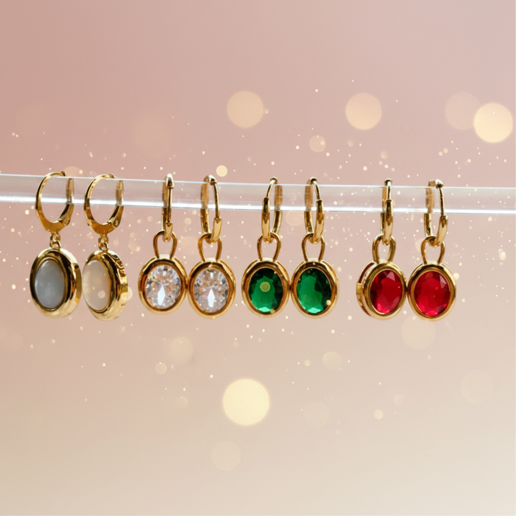 Elia Zircon Drop Hoops