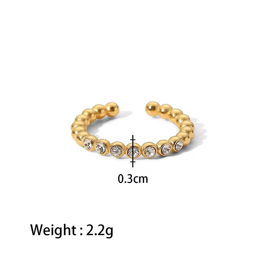 Jannat Adjustable Zircon Ring