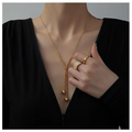 Dual Drop Ball Necklace