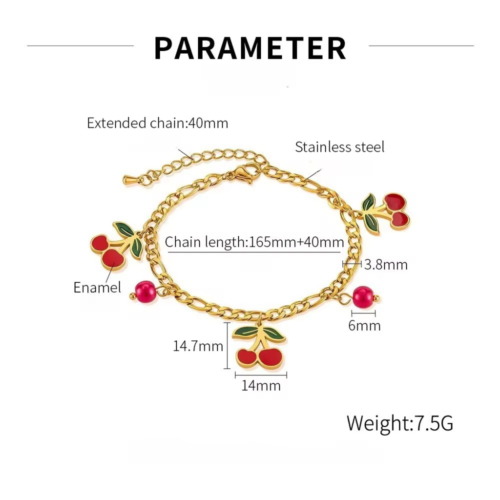 Cherry Charm Bracelet