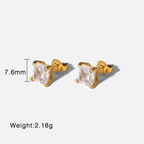 Tessa Square Zircon Studs