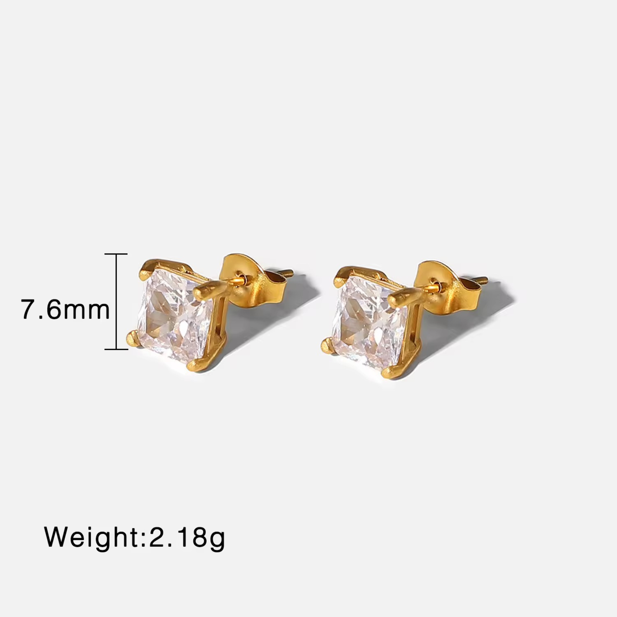 Tessa Square Zircon Studs