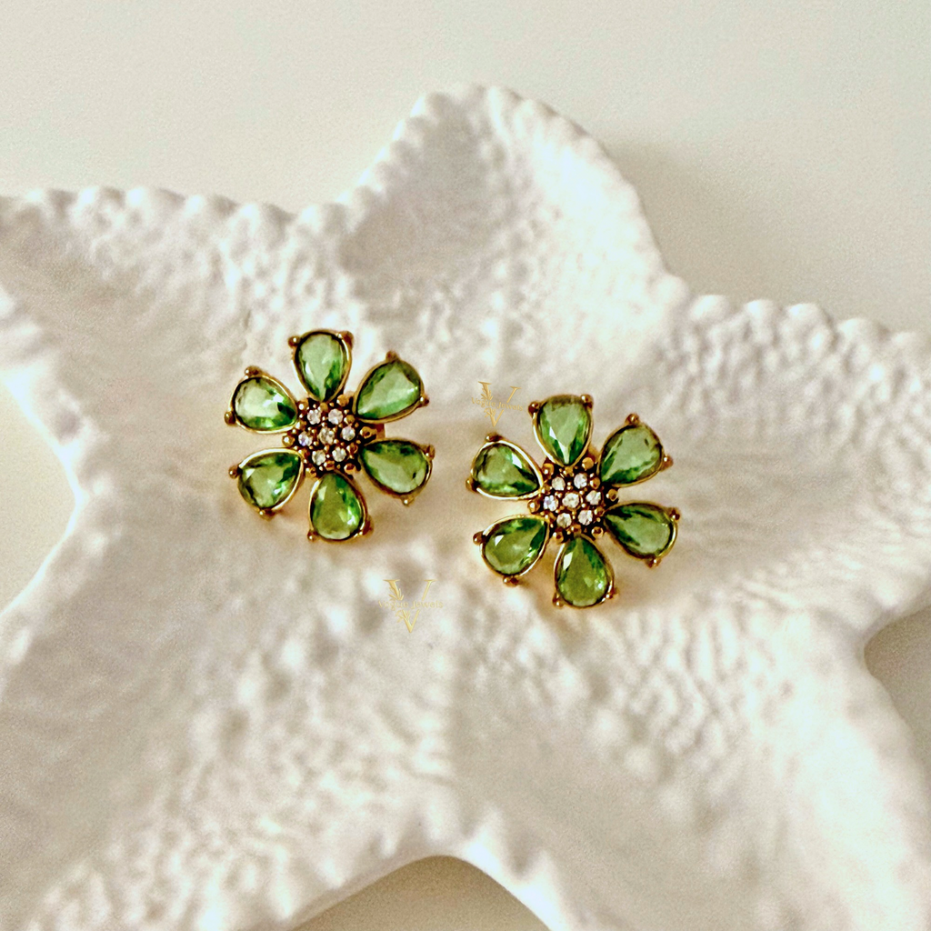 Emerald Bloom Earrings