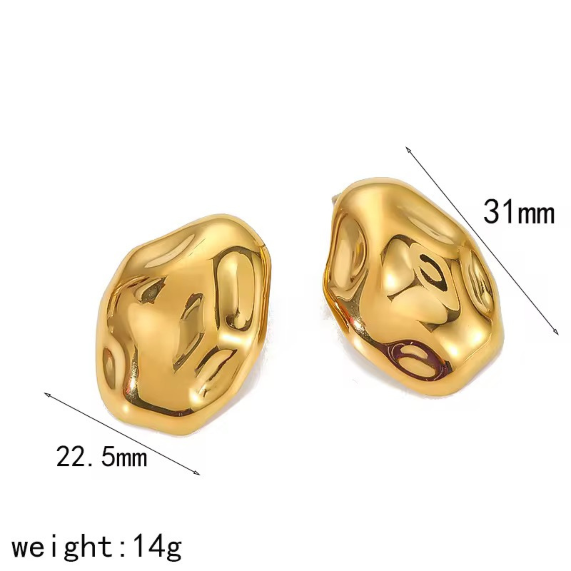 Octaglam Ridged Earrings