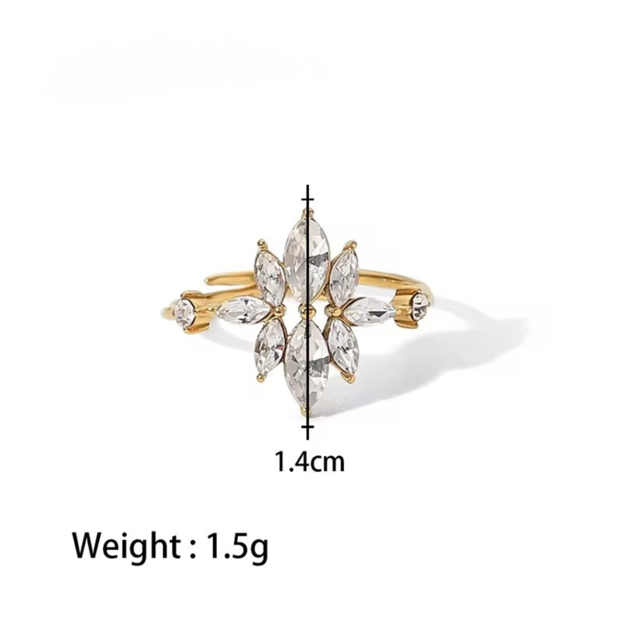 Autumn Floral Zircon Ring