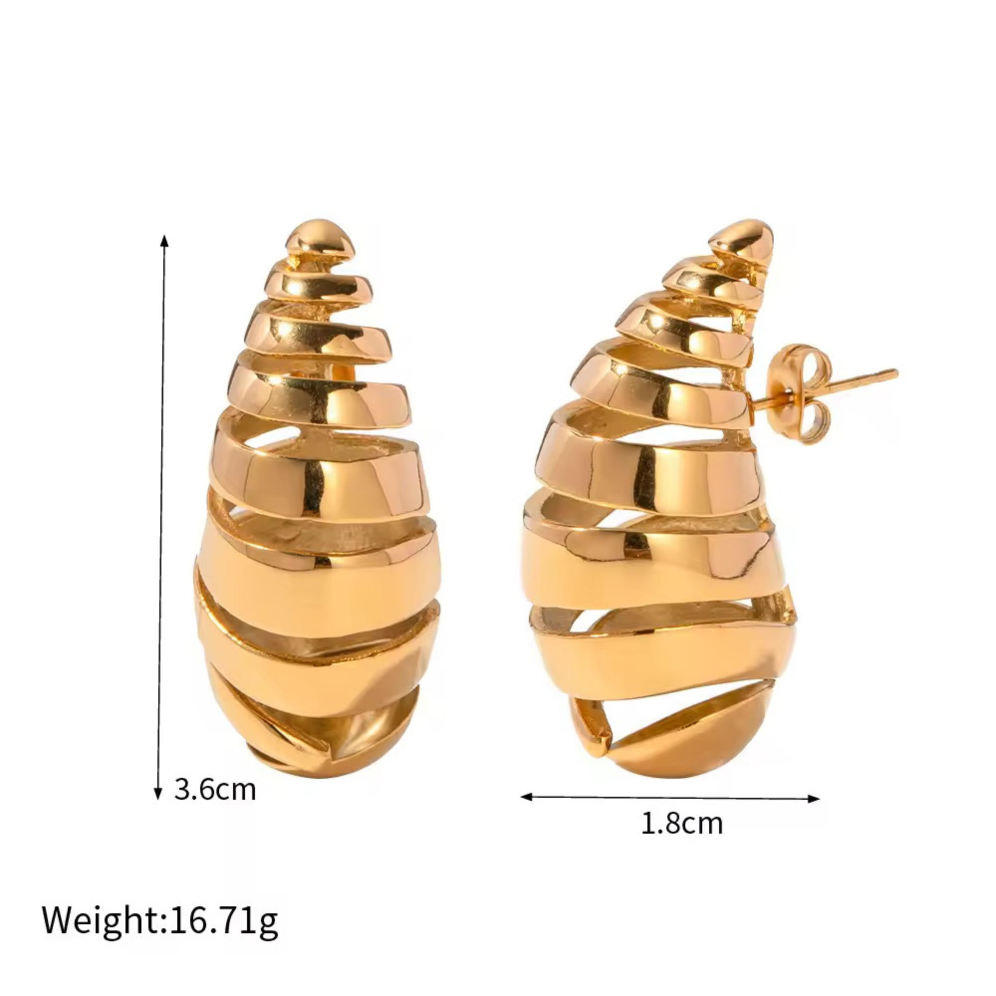 Botega Striped Earrings