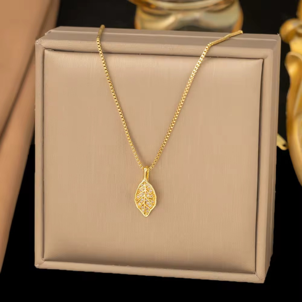 Gilded Leaf Necklace