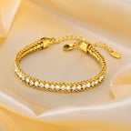 Double Chain Diamonťe Bracelet