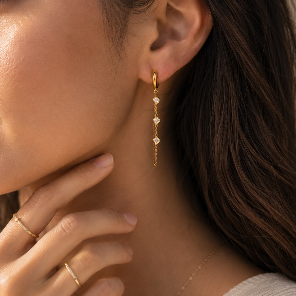 Celeste Chain Drop Earrings