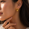 Bow Heart Earrings