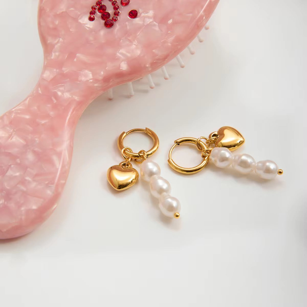Amora Charm Hoops