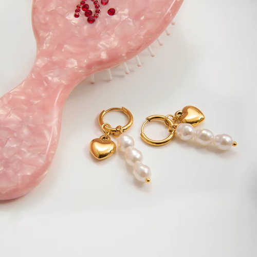 Amora Charm Hoops