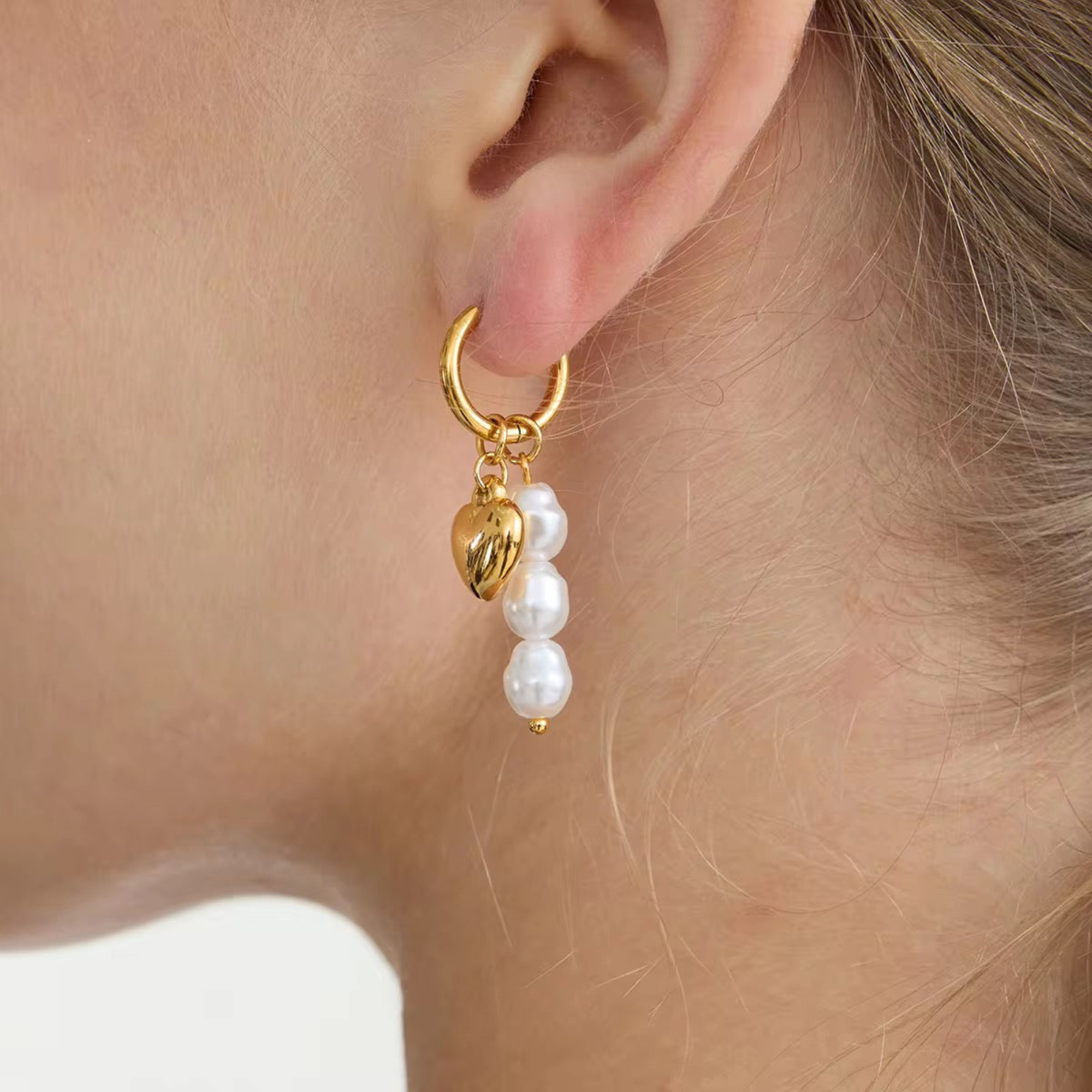 Amora Charm Hoops
