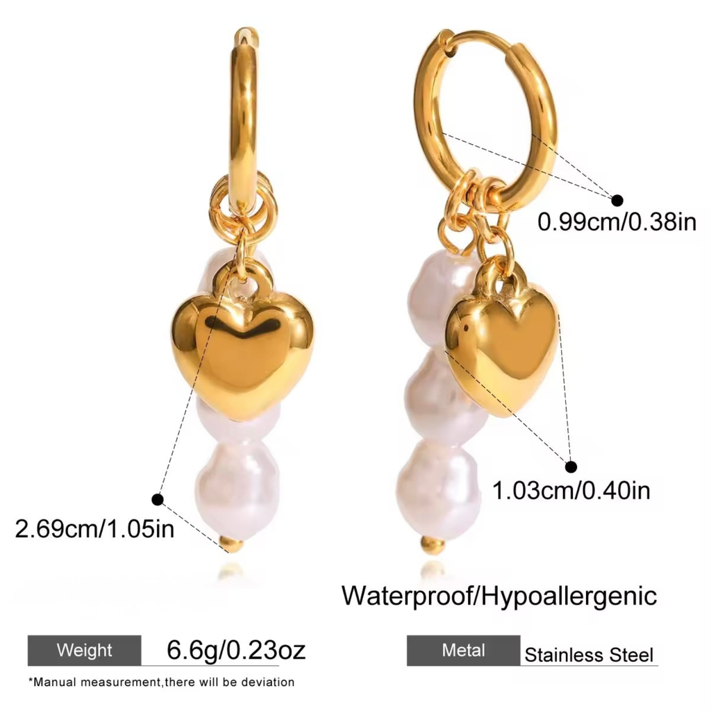 Amora Charm Hoops