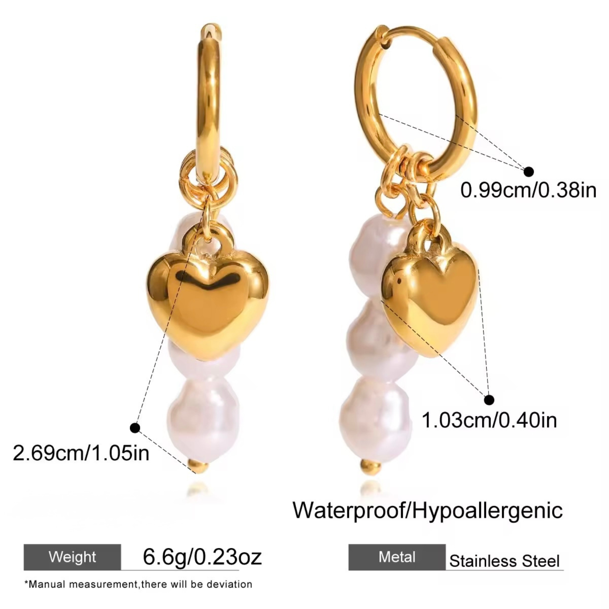 Amora Charm Hoops