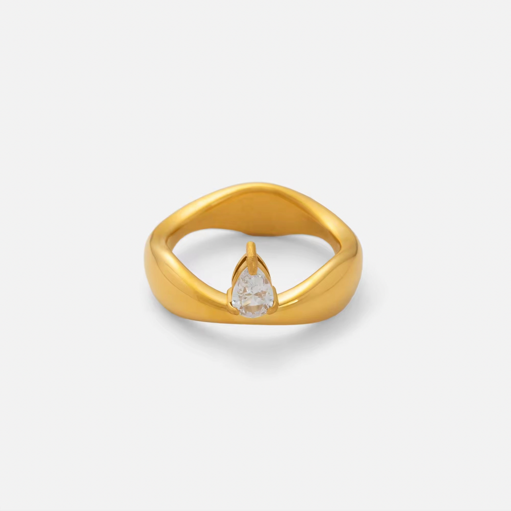 Aurora Tear Drop ring