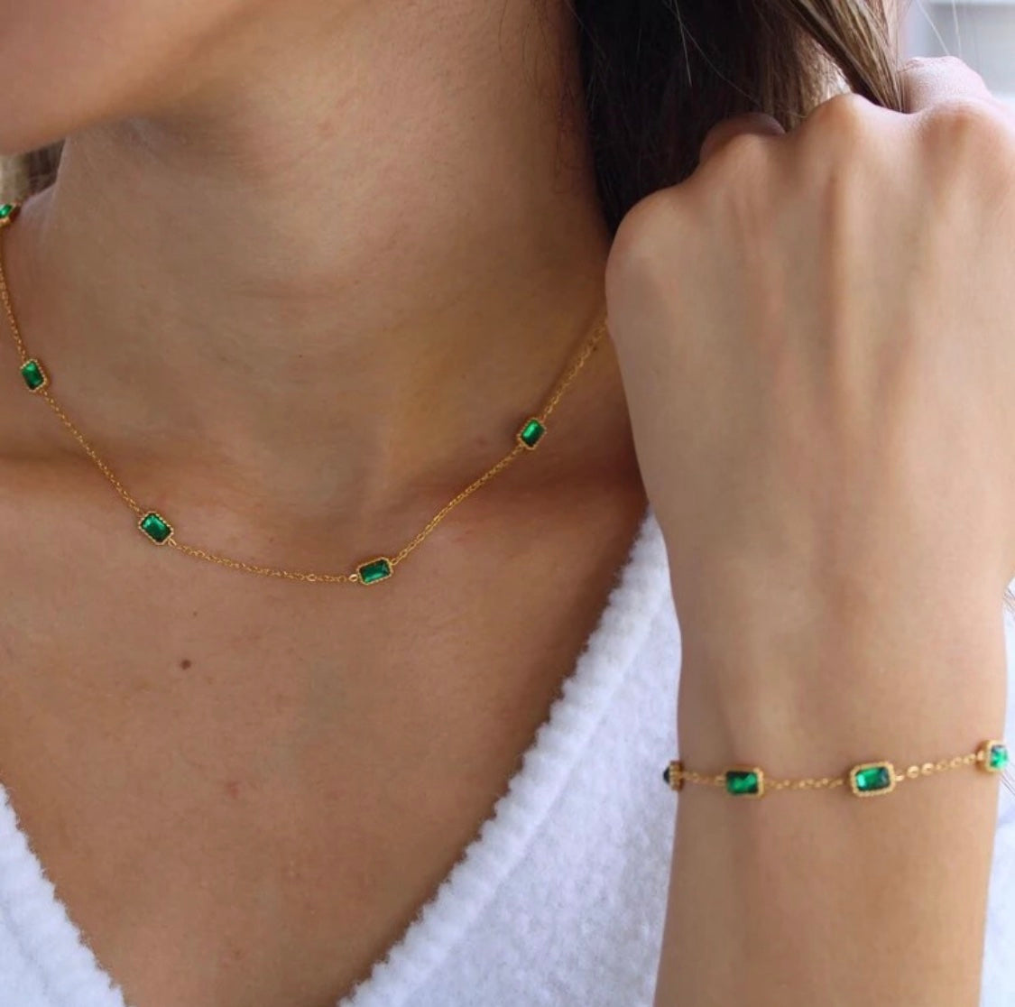 Quinn Emerald Bracelet