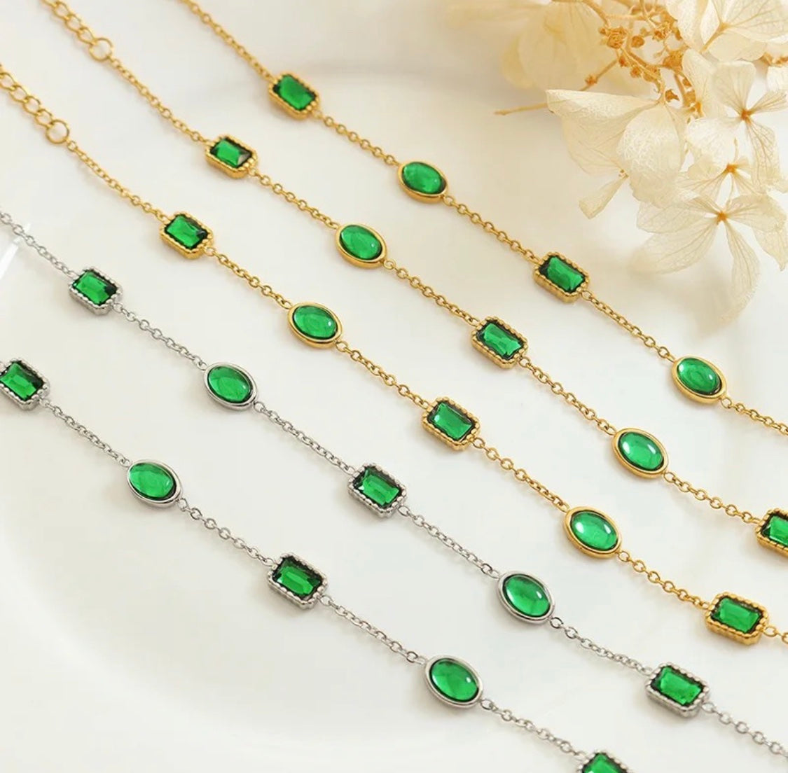 Quinn Emerald Bracelet